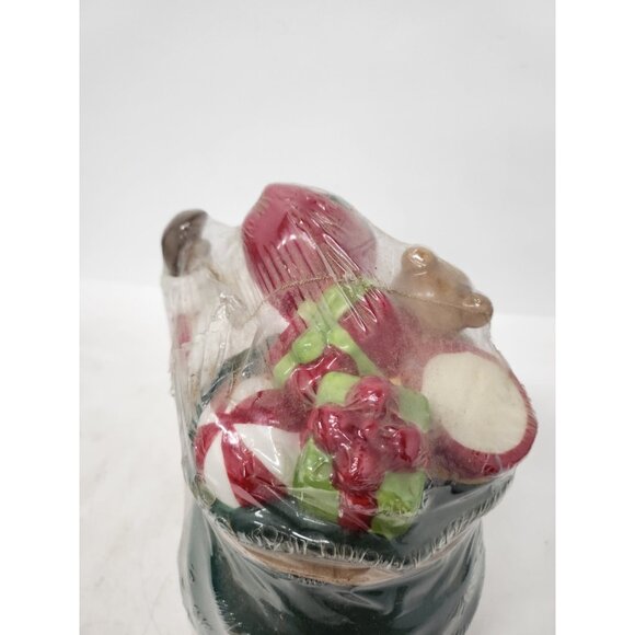 Vintage Holiday Time Santa Claus Carrying Presents Ceramic Christmas Cookie Jar - Picture 5 of 10